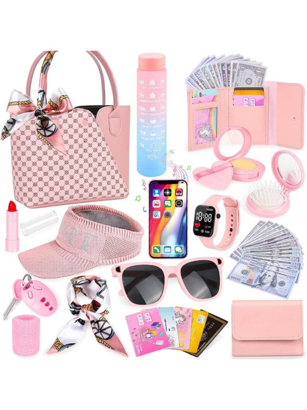 Play Purse & 34PCS Sports Set - Fun Princess Toys for Girls Ages 3-12